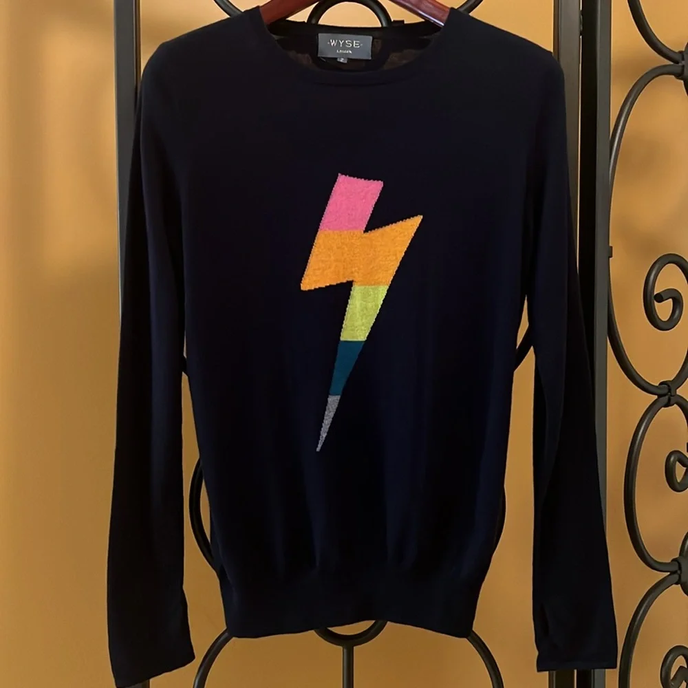 ๐HP๐ WYSE LONDON Esme Rainbow Merino Jumper - Picture 1 of 11